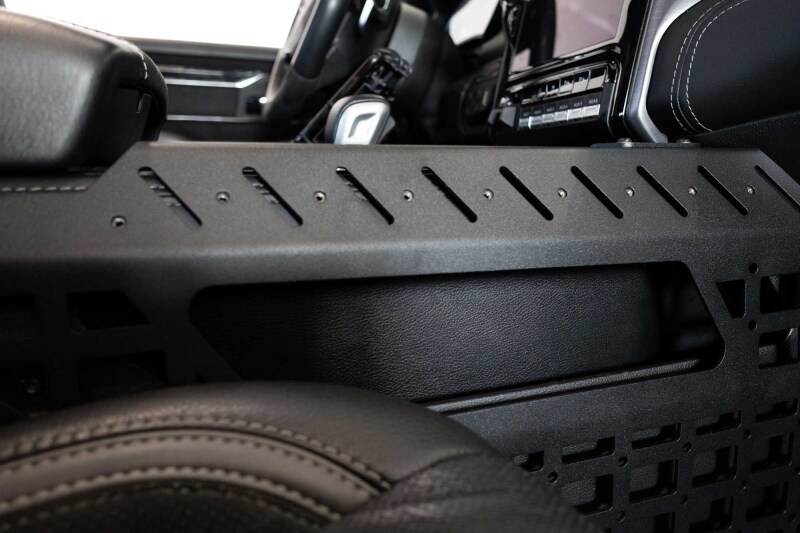 RAM 1500 TRX Center Console Molle Panels & Digital Device Bridge - Addictive Desert Designs - Hammer Black - `21-`27